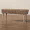 Bali & Pari Raisa Modern Bohemian Natural Kubu Rattan and Grey Acacia Wood Accent Bench 243-13544-ZORO - alternate 2